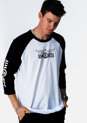 LIM8LESS Black & White Raglan Tee