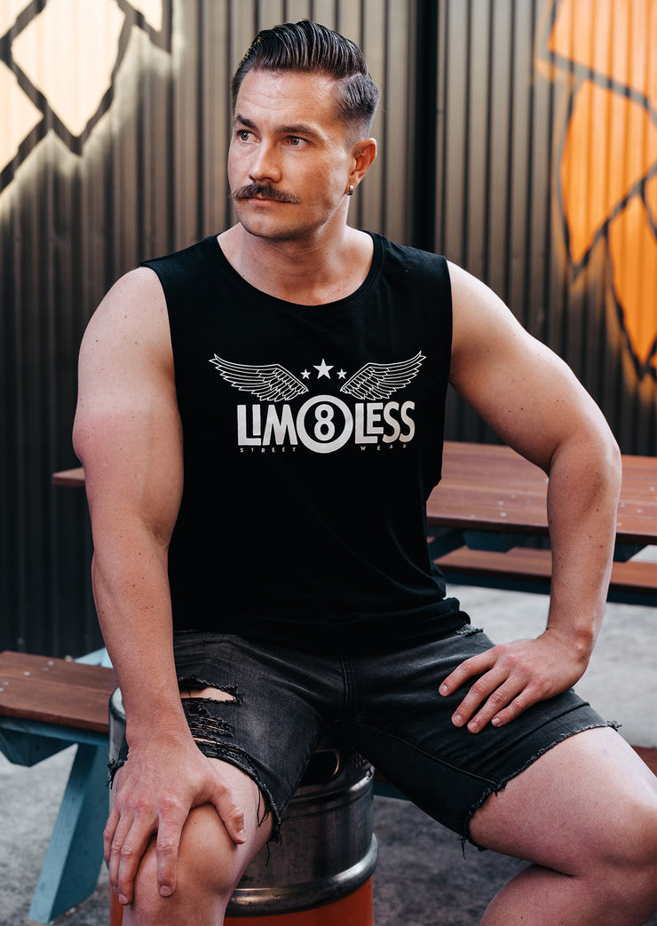 LIM8LESS Black Muscle Tank