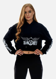 LIM8LESS Black Crop Hoodie