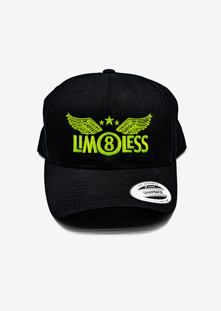 LIM8LESS Original Neon Black Snapback