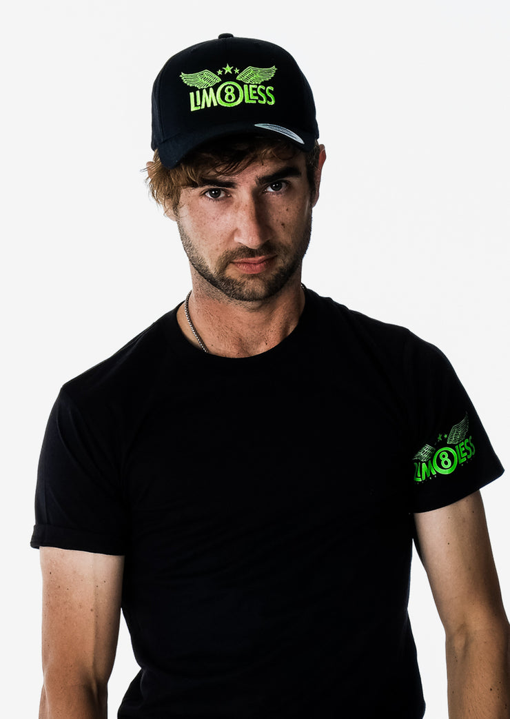 LIM8LESS Original Neon Black Snapback