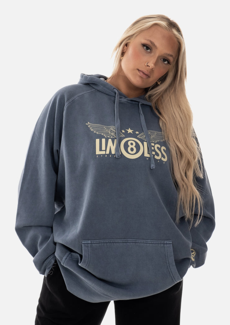 LIM8LESS Faded Blue Hoodie