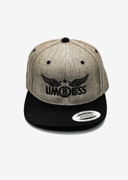 LIM8LESS Heather Grey/Black Snapback