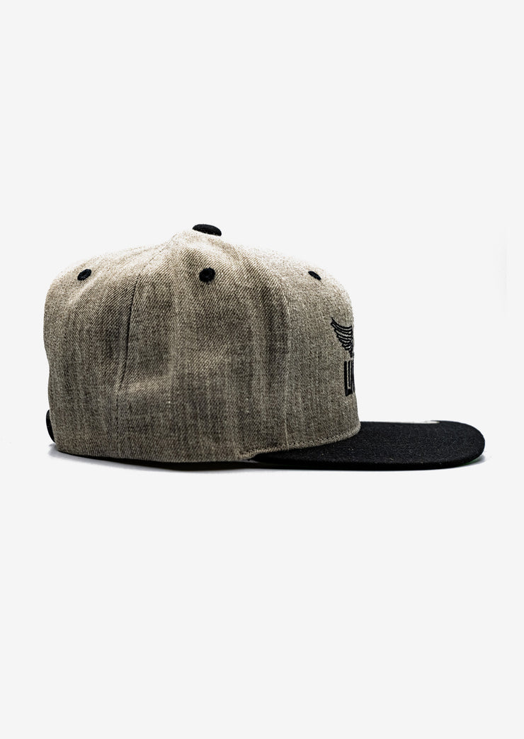 LIM8LESS Heather Grey/Black Snapback