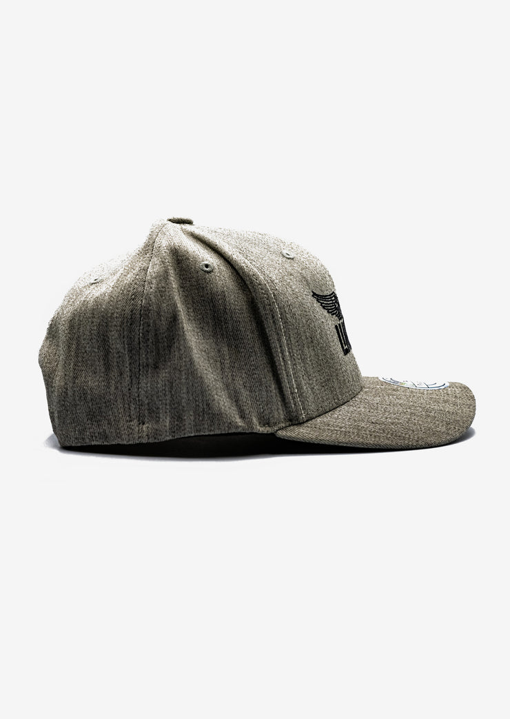 LIM8LESS Mitchell & Ness Flexfit 110 Heather Grey Snapback