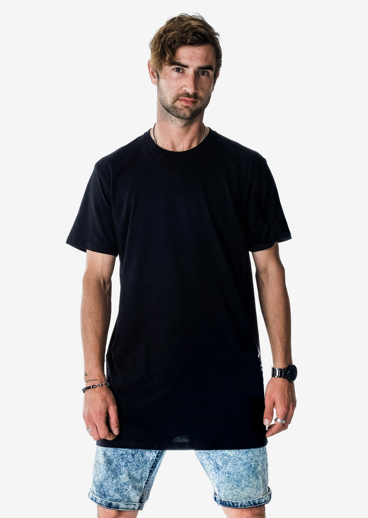 LIM8LESS Original Black Tall Tee (Semi-Cut)