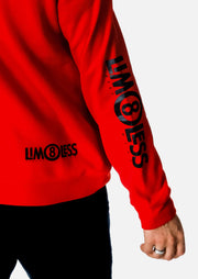 LIM8LESS Attention Red & Black Hoodie