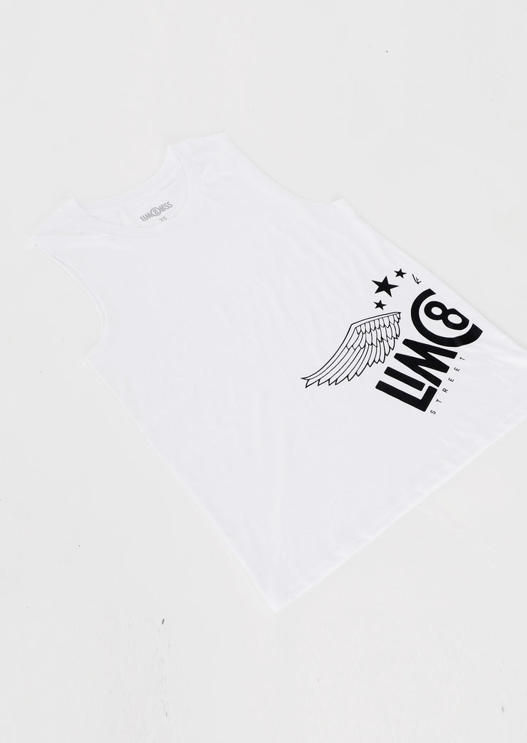 LIM8LESS White Crop Tank